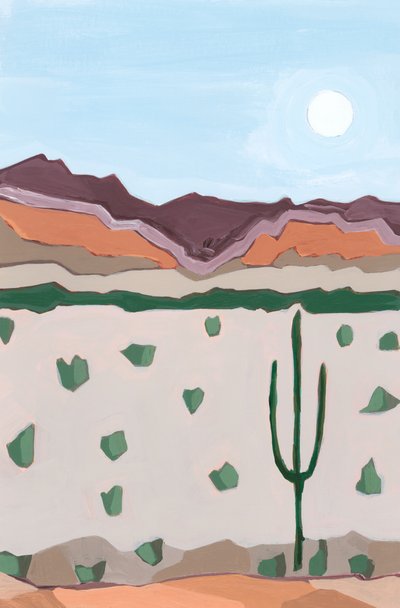 Luna sopra il cactus, 2023 da Andrea Mejia