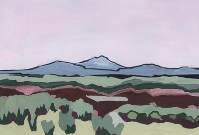 Cielo rosa e terra astratta, 2024 da Andrea Mejia