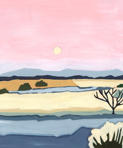 Tramonto rosa su Villacuri da Andrea Mejia