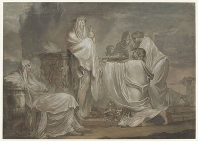 Scena di sacrificio con vestali da Andrea Oppiani