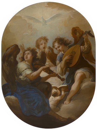 Tre angeli musicanti. 1720 da Andrea Procaccini