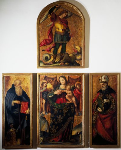 Polittico con Madonna e Santi, di Andrea Sabatini da Salerno da Andrea Sabatini