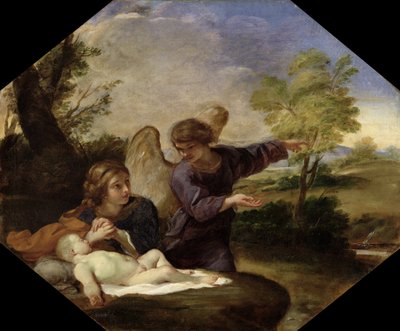 Agar e Ismaele nel deserto da Andrea Sacchi