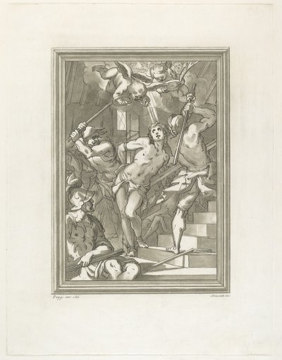 Flagellazione di un santo da Andrea Scacciati after Giovanni Battista Paggi