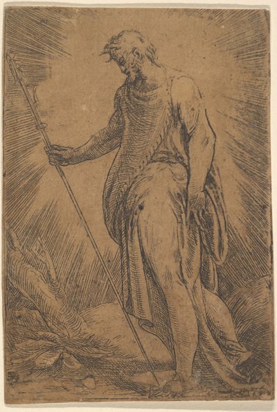 Un apostolo con un bastone rivolto a sinistra, ca. 1540-60 da Andrea Schiavone