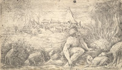 Mosè e il roveto ardente da Andrea Schiavone
