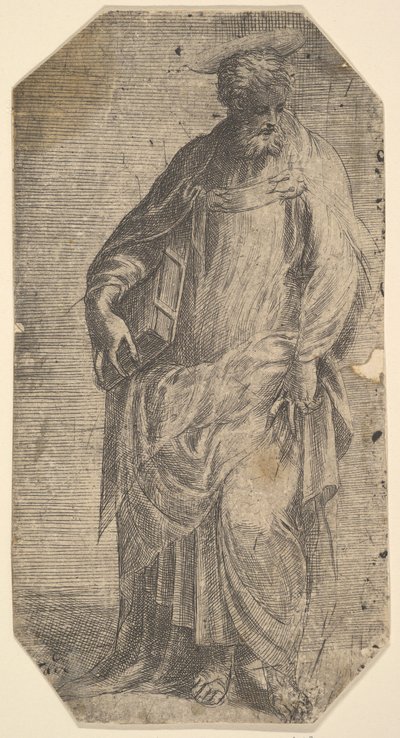 San Filippo in piedi con un libro sotto il braccio destro, da 