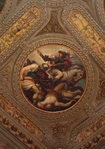 La Forza delle Armi, dal soffitto della biblioteca da Andrea Schiavone