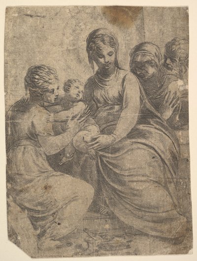 La Vergine e il Bambino accompagnati da santi, ca. 1550 da Andrea Schiavone