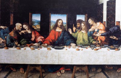 Abbazia (Abdij van Tongerlo). Ultima Cena. 1506-1507. (dettaglio) da Andrea Solario