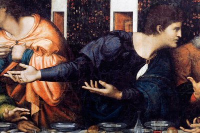 Abbazia (Abdij van Tongerlo). Ultima Cena. 1506-1507. (dettaglio) da Andrea Solario