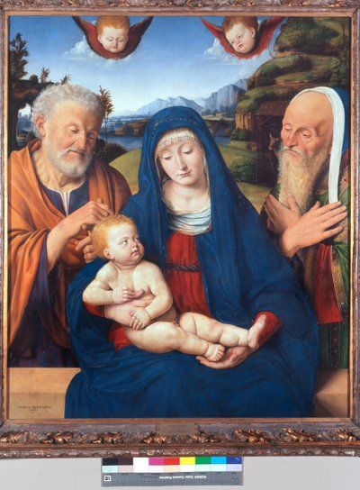 Madonna con Bambino con San Giuseppe e San Simeone da Andrea Solario