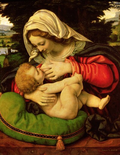 La Vergine del cuscino verde da Andrea Solario