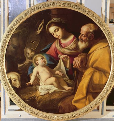 Sacra Famiglia (tondo) da Andrea Vaccaro