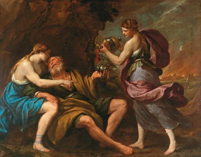 Lot e le sue figlie, 1650s da Andrea Vaccaro