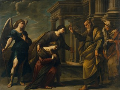 La benedizione di Raguele a sua figlia Sara prima di lasciare Ecbatana con Tobia, c. 1640 da Andrea Vaccaro