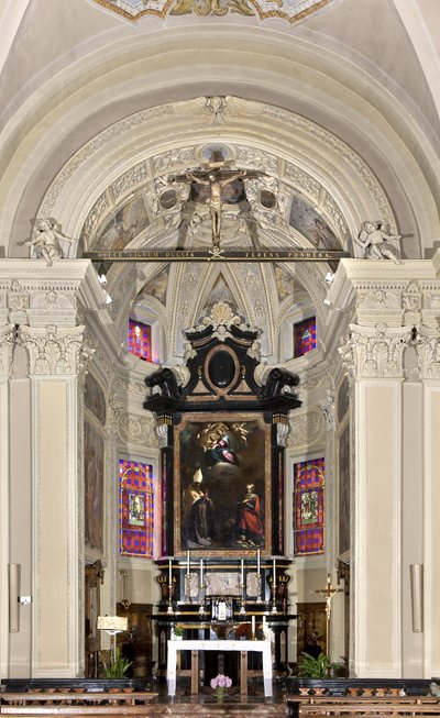 Vista del presbiterio, Chiesa dei Santi Nazaro e Celso, Brienno, Como, Lombardia, Italia da Andrea de Passeri