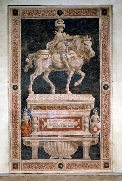Monumento equestre a Niccolò da Tolentino (affresco staccato) da Andrea del Castagno