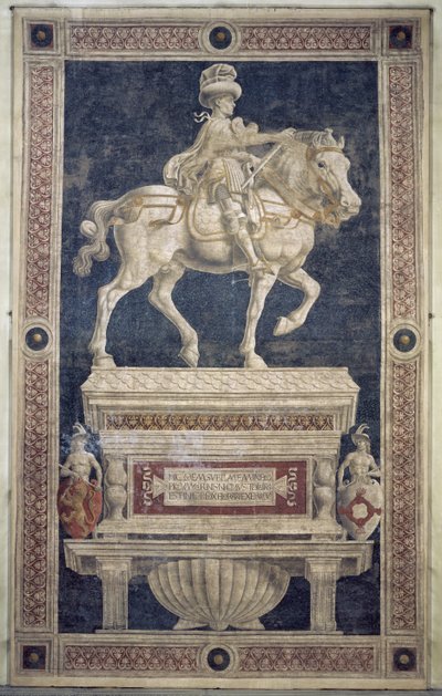 Monumento equestre di Niccolò Marucci da Tolentino, 1456 da Andrea del Castagno