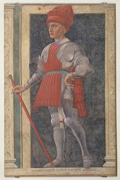 Farinata degli Uberti (m.1264) dalla serie di uomini e donne famosi della Villa Carducci, c.1450 da Andrea del Castagno