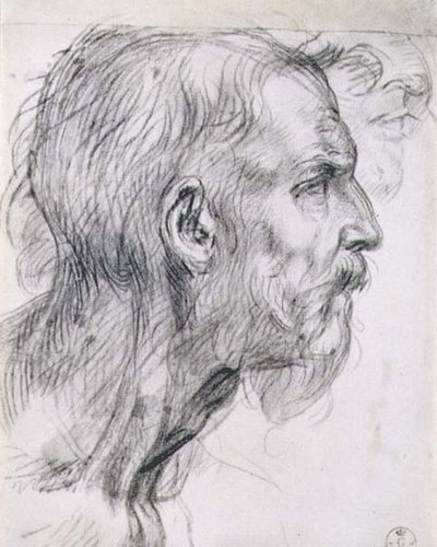 Testa di un apostolo, studio per l