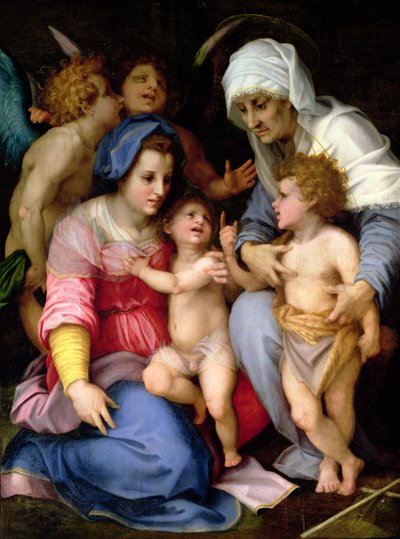 Sacra Famiglia con Angeli, c.1515-16 da Andrea del Sarto