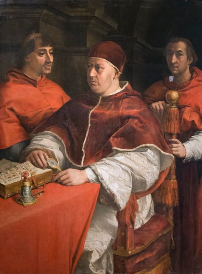 Ritratto di papa Leone X con due cardinali da Andrea del Sarto