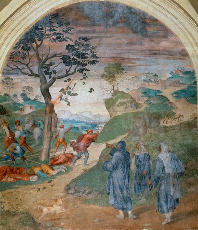 San Filippo Benizzi punisce i blasfemi, 1509-1510 da Andrea del Sarto