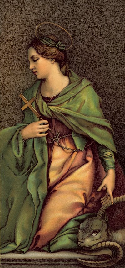 Santa Margherita (cromolitografia) da Andrea del Sarto