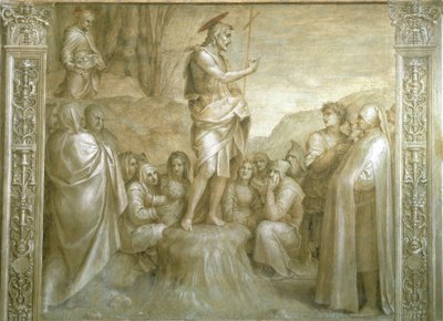 Storie di San Giovanni di Andrea del Sarto, affresco, dettaglio, Chiostro dello Scalzo, Firenze da Andrea del Sarto