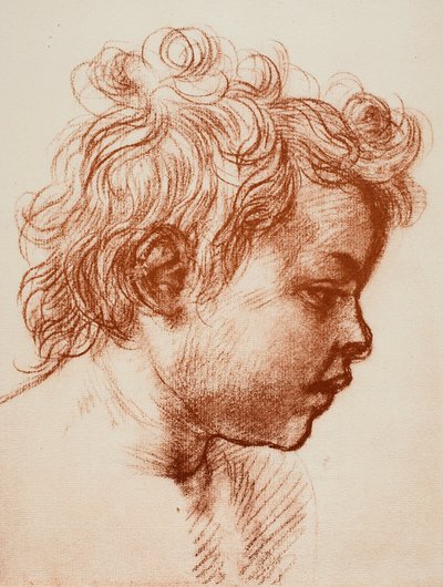 Studio per la testa di San Giovanni (bambino) della Sacra Famiglia da Andrea del Sarto