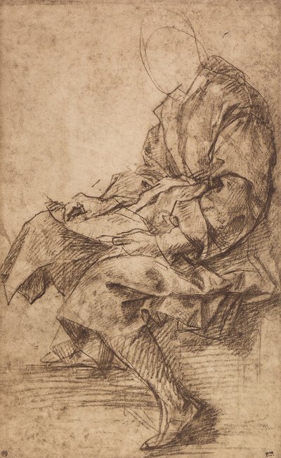 Studio di una figura maschile da Andrea del Sarto