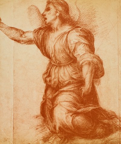 Studio di un angelo, disegno di Andrea del Sarto per l