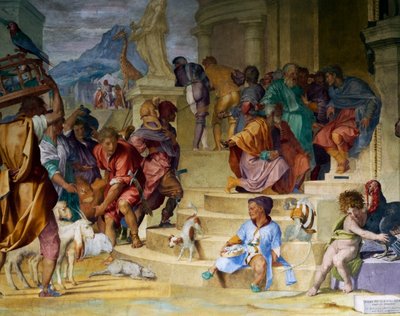 Il Trionfo di Cesare di Andrea del Sarto e Alessandro Allori (1520) Villa Medicea di Poggio a Caiano da Andrea del Sarto