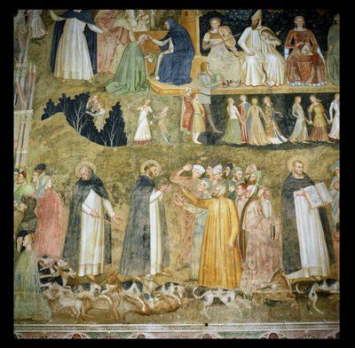 San Domenico invia i cani del Signore, con San Pietro Martire e San Tommaso d