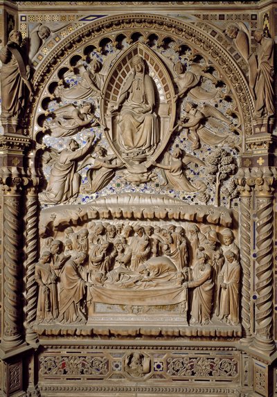 Tabernacolo: Morte e Assunzione della Vergine Maria da Andrea di Cione Orcagna