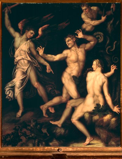 Adamo ed Eva cacciati dal paradiso da Andrea di Mariotto del Minga