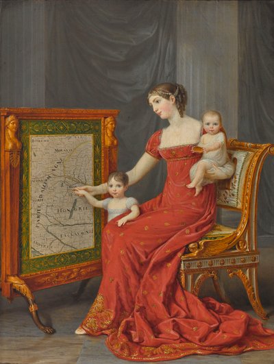 Principessa Augusta di Baviera, Duchessa di Leuchtenberg, con le sue figlie Joséphine ed Eugénie da Andrea the Elder Appiani
