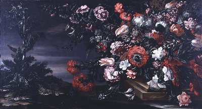 Natura morta di fiori in un vaso di pietra da Andrea the Elder Scacciati