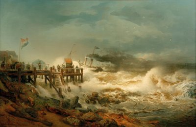 Partenza di un piroscafo da Andreas Achenbach