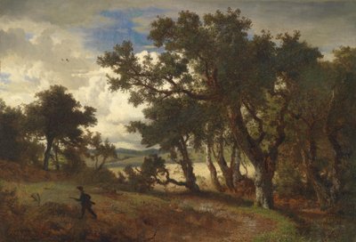 Cacciatore nel paesaggio da Andreas Achenbach