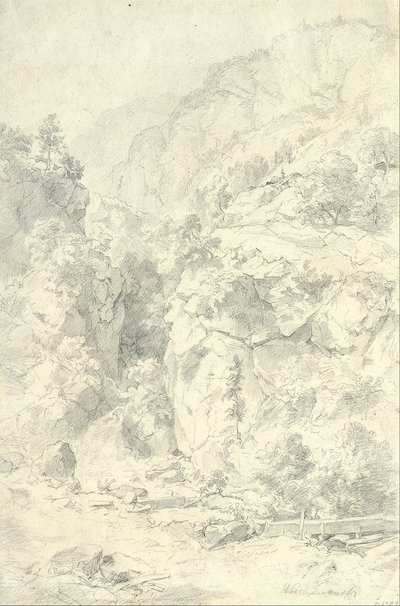Paesaggio montuoso da Andreas Achenbach