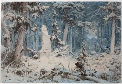 Foresta innevata da Andreas Achenbach