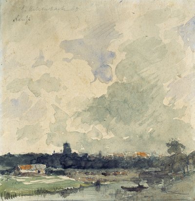 Veduta di Neuss da Andreas Achenbach