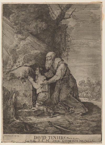 Il Sacrificio di Isacco da Andreas Altomonte, after David Teniers the Younger