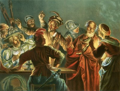Pietro rinnega Cristo da Andreas Cellarius