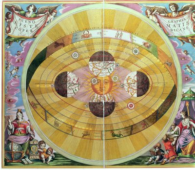 Scenographia: Sistema Copernicano Carta astrologica (c.1543) ideata da Nicolaus Copernicus (1473-1543), da 