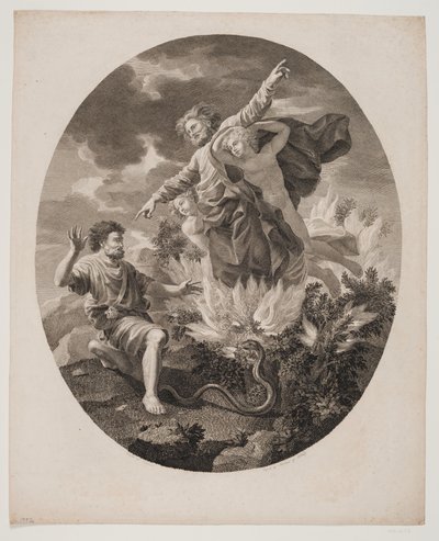 Mosè con il roveto ardente da Andreas Flint
