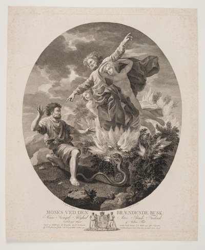 Mosè con il roveto ardente da Andreas Flint