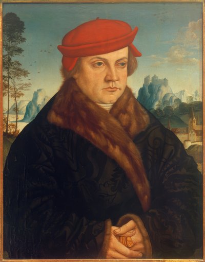 Ritratto di un uomo con berretto rosso da Andreas Haider